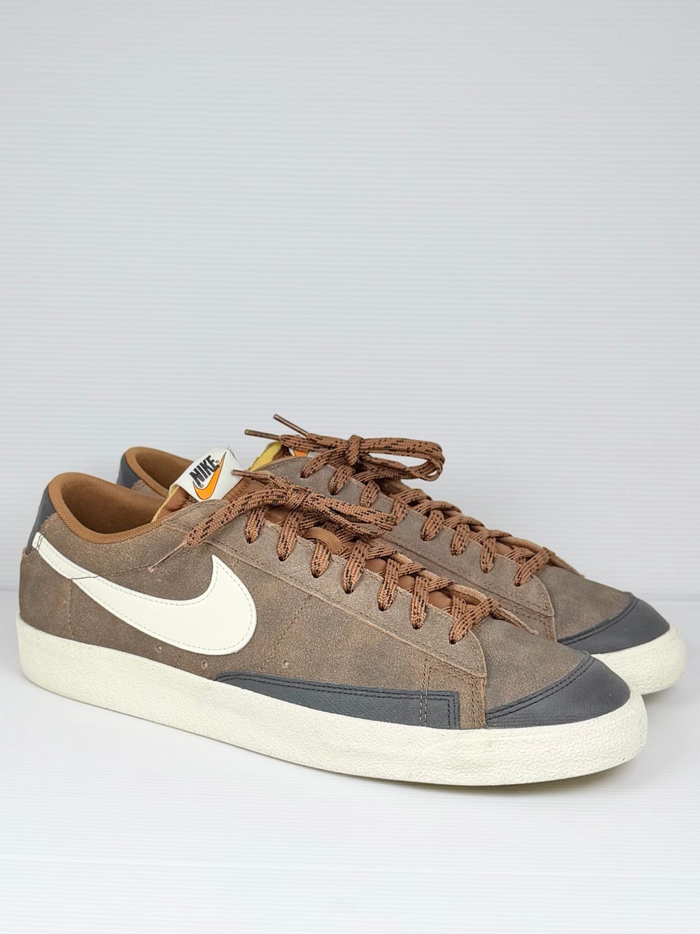 Nike Blazer Low ‘77 Premium Certified Fresh Pecan Brown Suede Sneakers Men’s 14